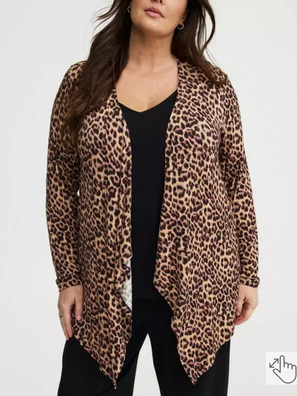 🆕️ TORRID 2X LEOPARD SUPER SOFT DRAPE FRONT CARDIGAN